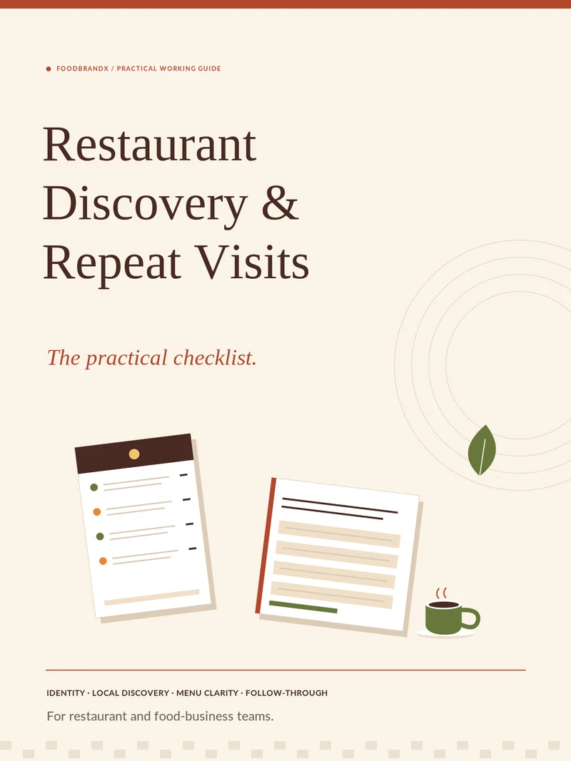 Cover: Restaurant discovery & repeat-visit checklist